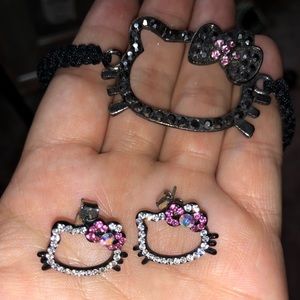 Hello Kitty bracelet and earrings